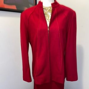 2 Piece Red Suit Long Skit